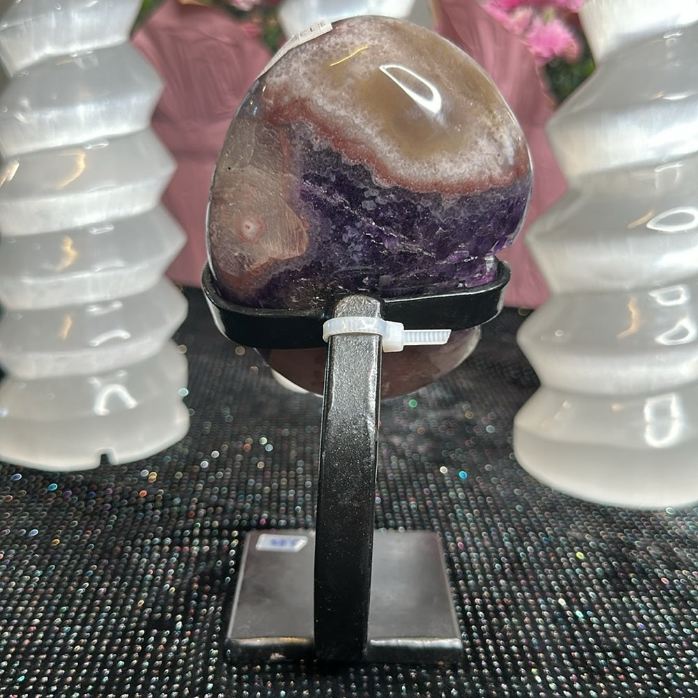 Deep Purple Amethyst With Calcite DPA01