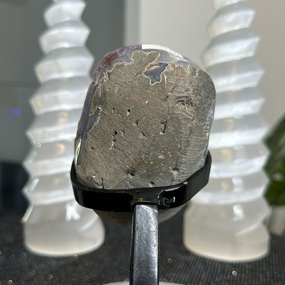 Sugar Amethyst on Metal Base SA01