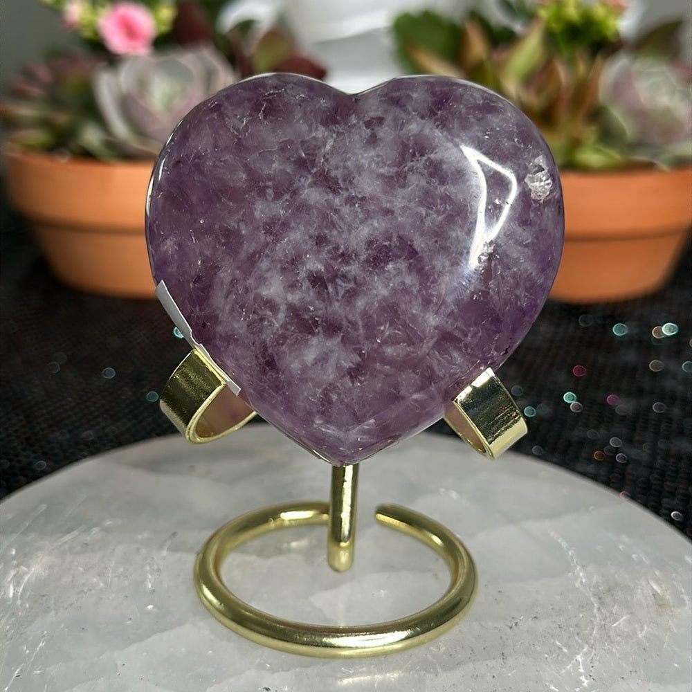 Purple Sugar Druzy Heart SDH50