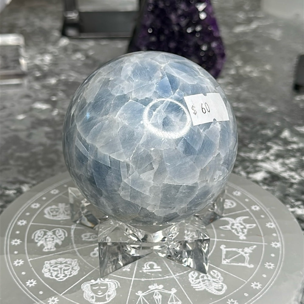 Blue Calcite Sphere BCA01