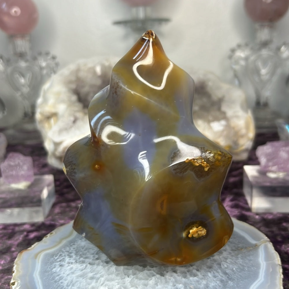Pink Carnelian Flame - PCF01
