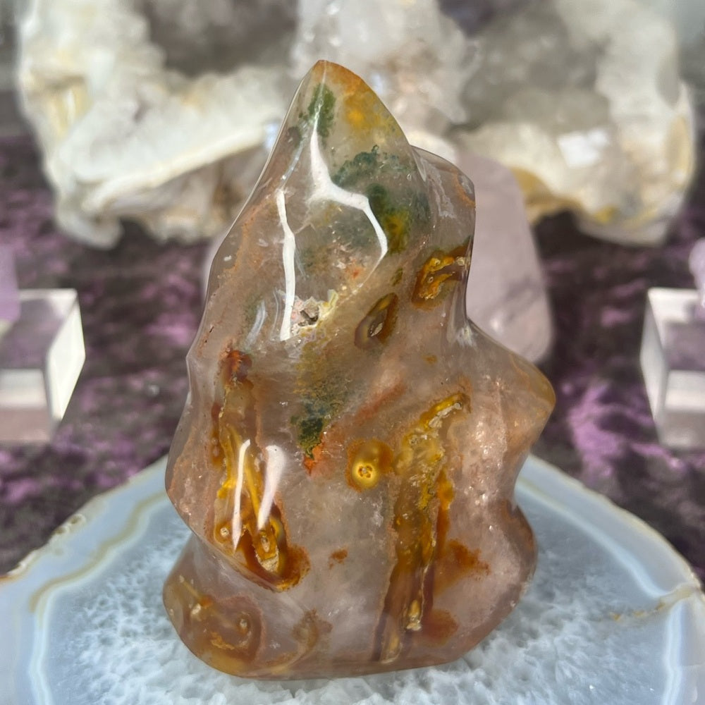 Blue Carnelian Flame - BCF01