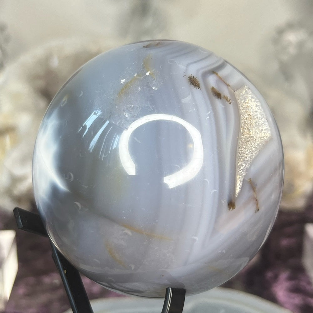 Druzy Orca Agate Sphere - DOS01
