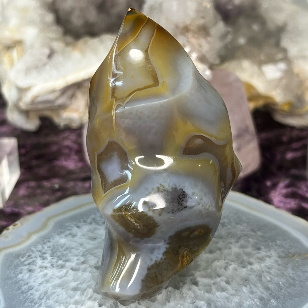 Blue Carnelian Flame - BCF02