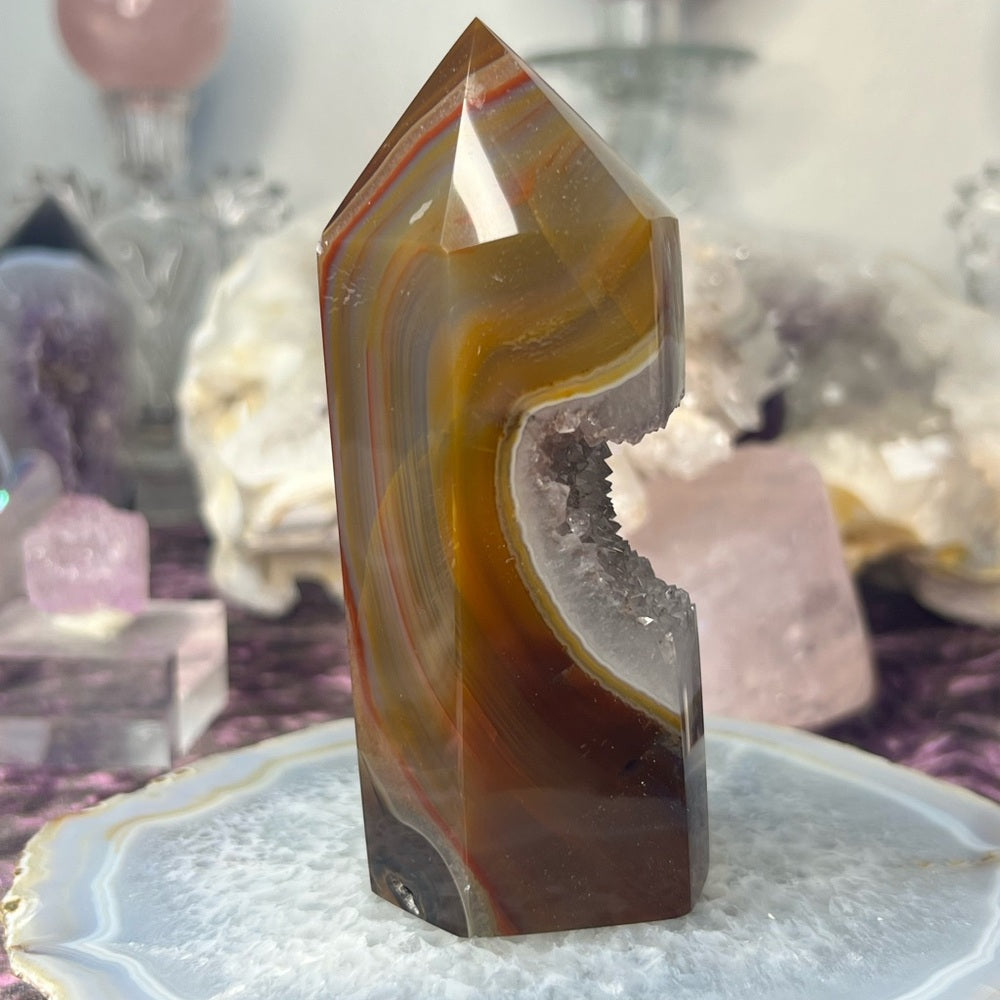 Agate Druzy Tower - ADZ01