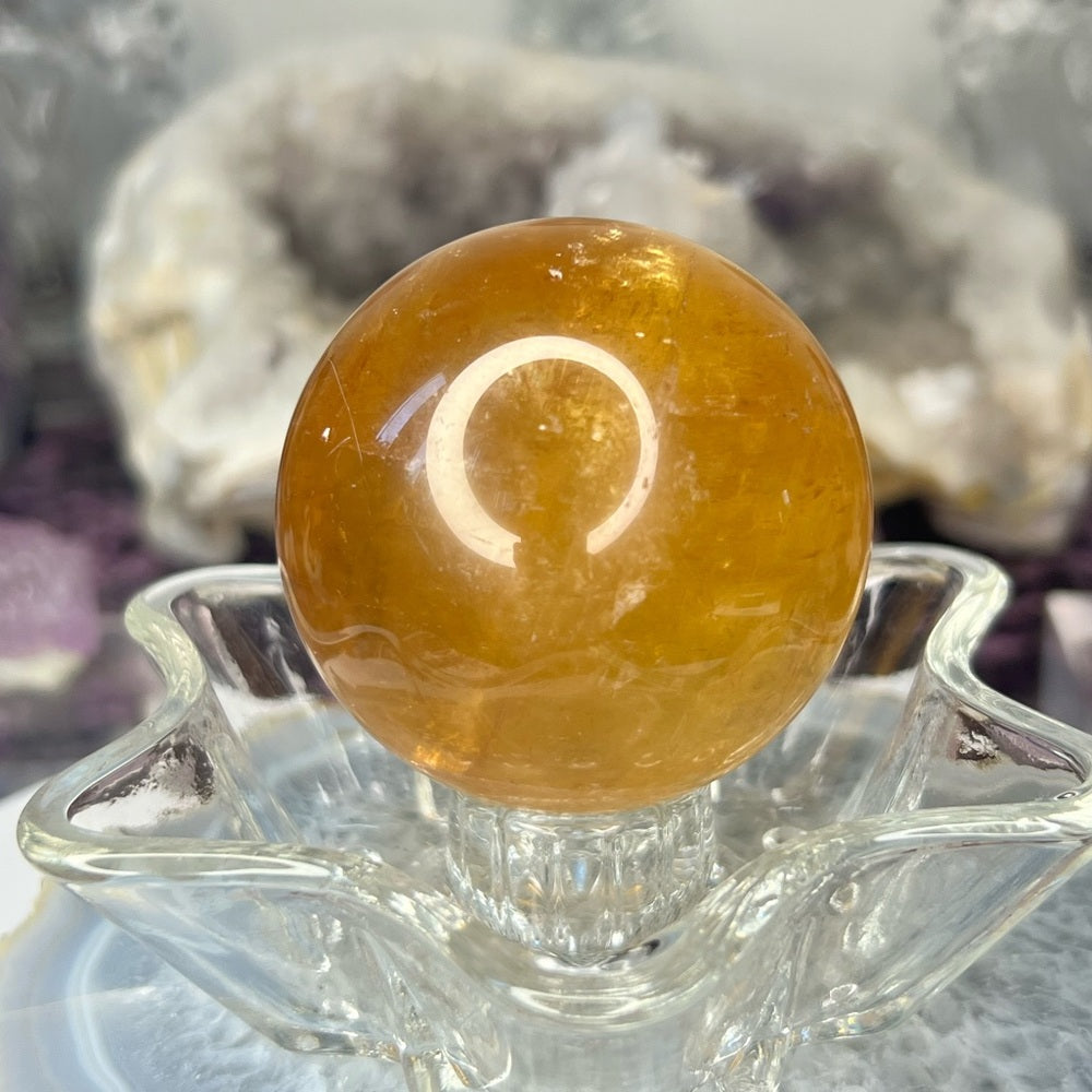 Honey Calcite Sphere - HCS01