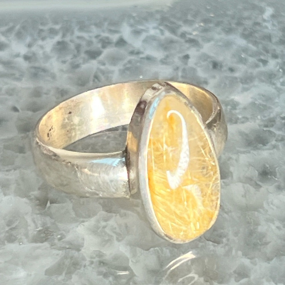 Golden Rutile Ring size 14