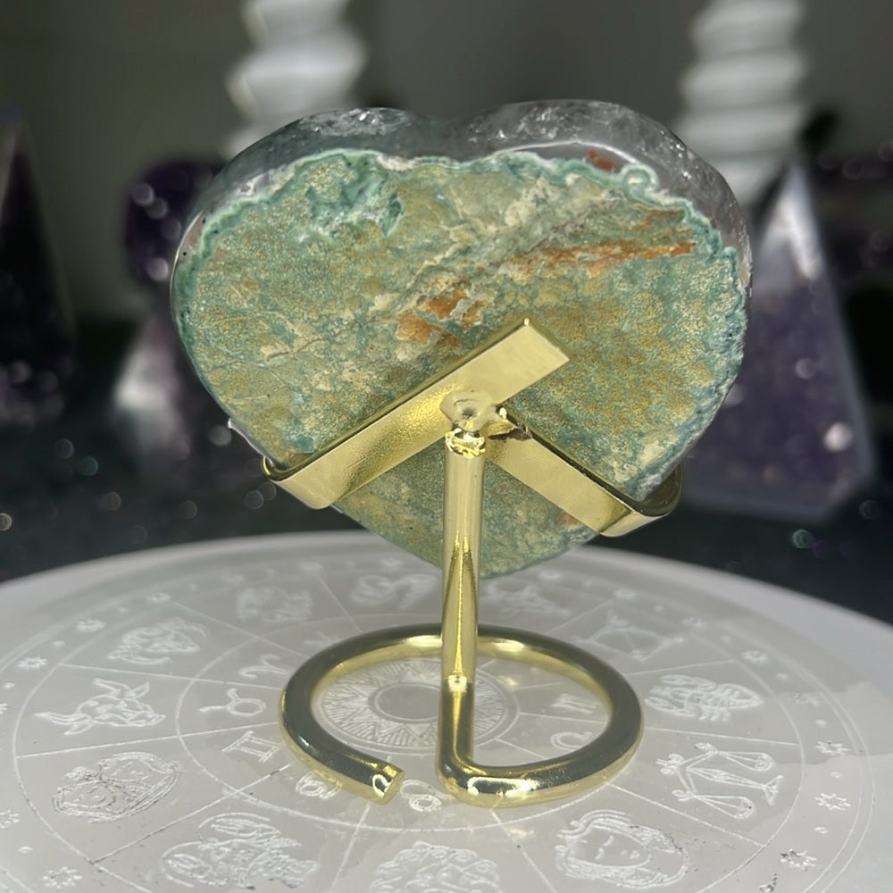 Amethyst Druzy Heart - AZH06