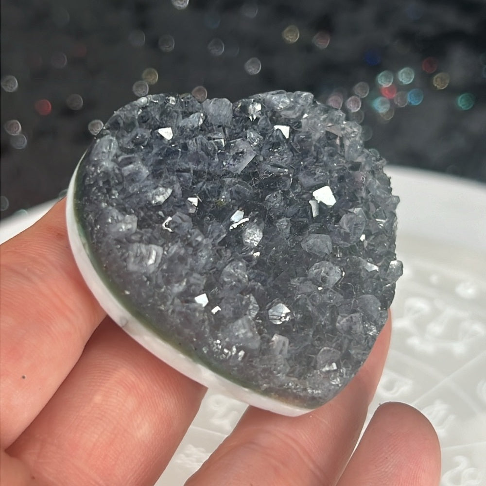 Amethyst Druzy Heart - AZH09