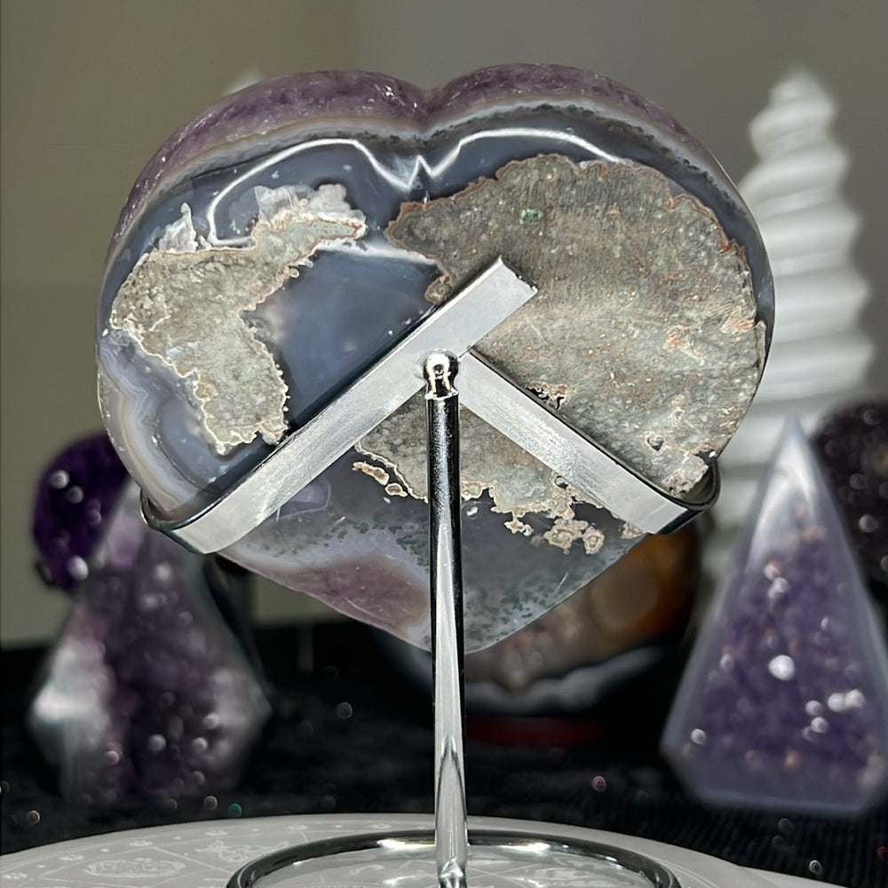 Amethyst Druzy Heart - AZH12