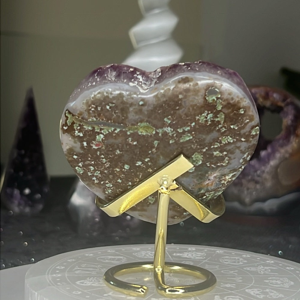 Amethyst Druzy Heart - AZH14