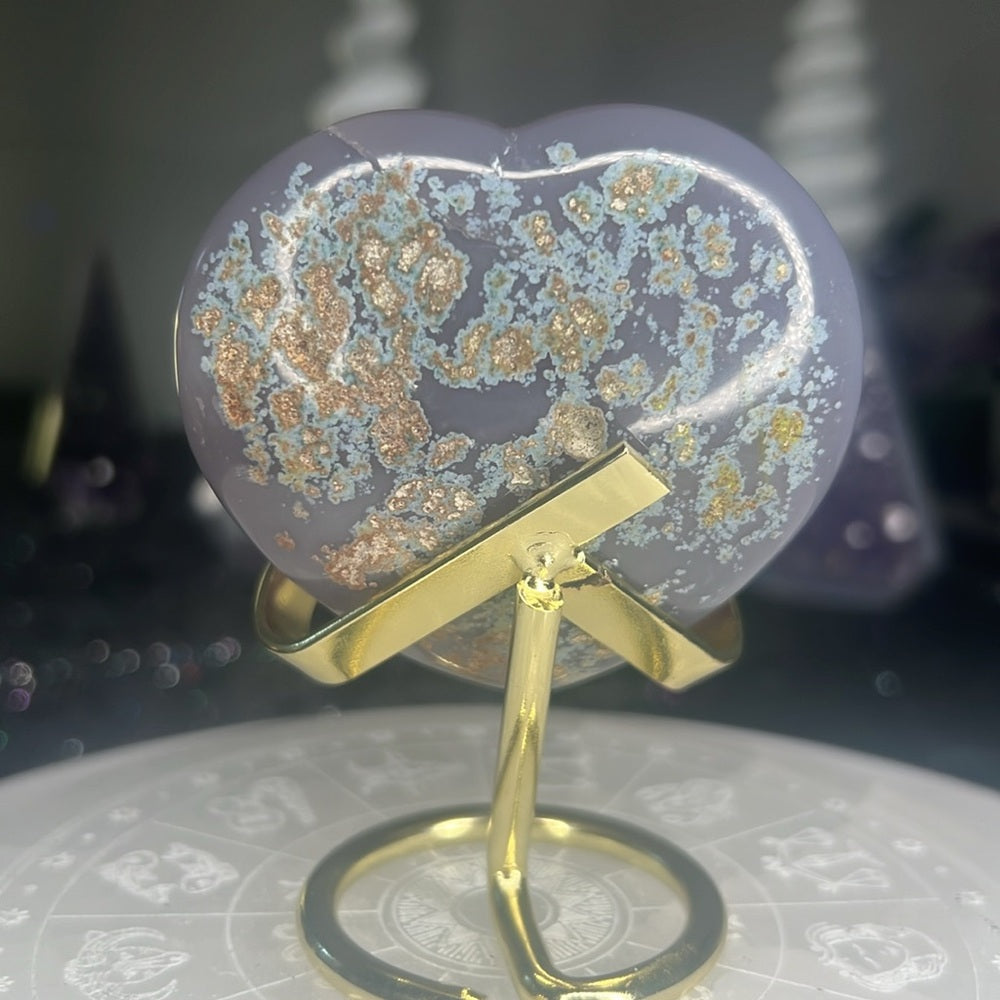 Amethyst Druzy Heart - AHZ23