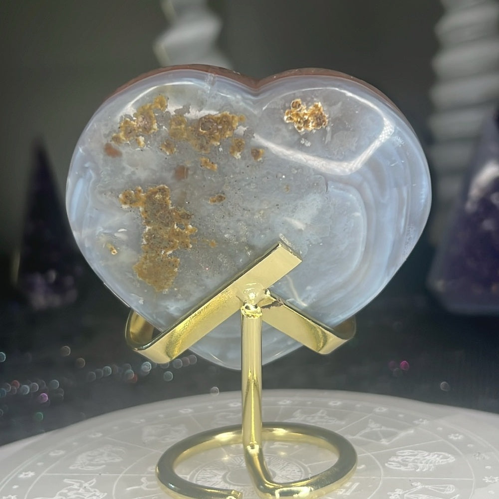 Amethyst Druzy Heart - AZH24