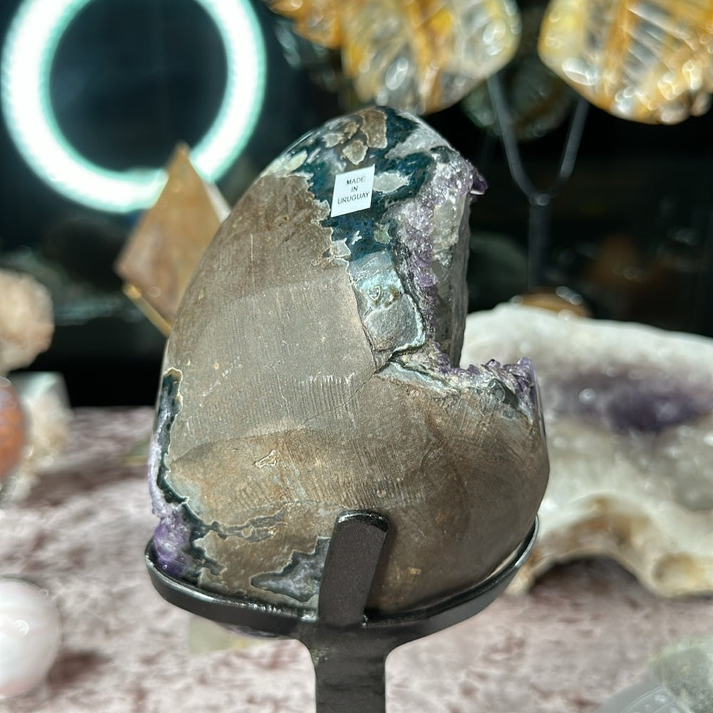 Amethyst w/ Black Calcite Statement Piece ABC1
