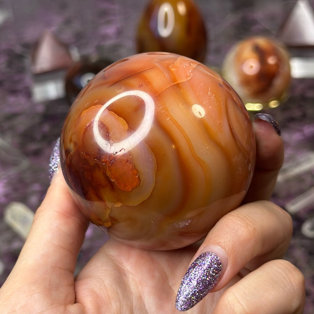 Carnelian sphere - CS05