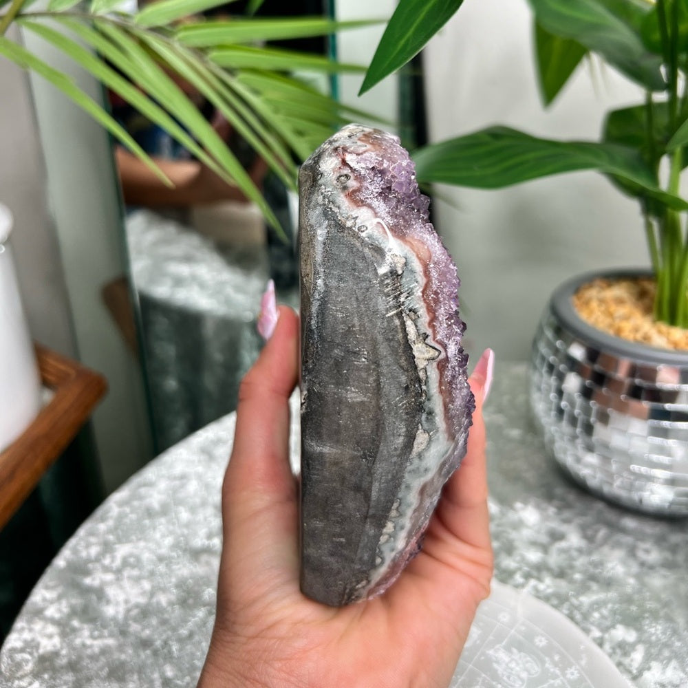 Druzy Lavender Amethyst Heart- DLA01