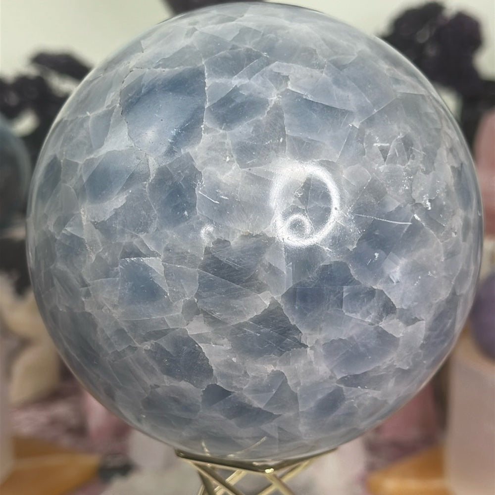 Blue Calcite Sphere 💎🦋💧 BCS01