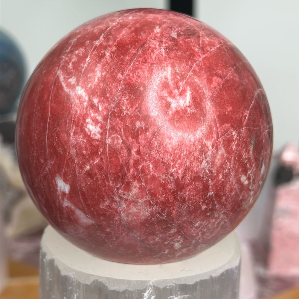 Thulite Sphere from Norway β€οΈπ₯π¦βπ₯ TSN01