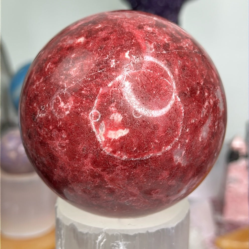 Thulite Sphere from Norway β€οΈπ₯π¦βπ₯ TSN02