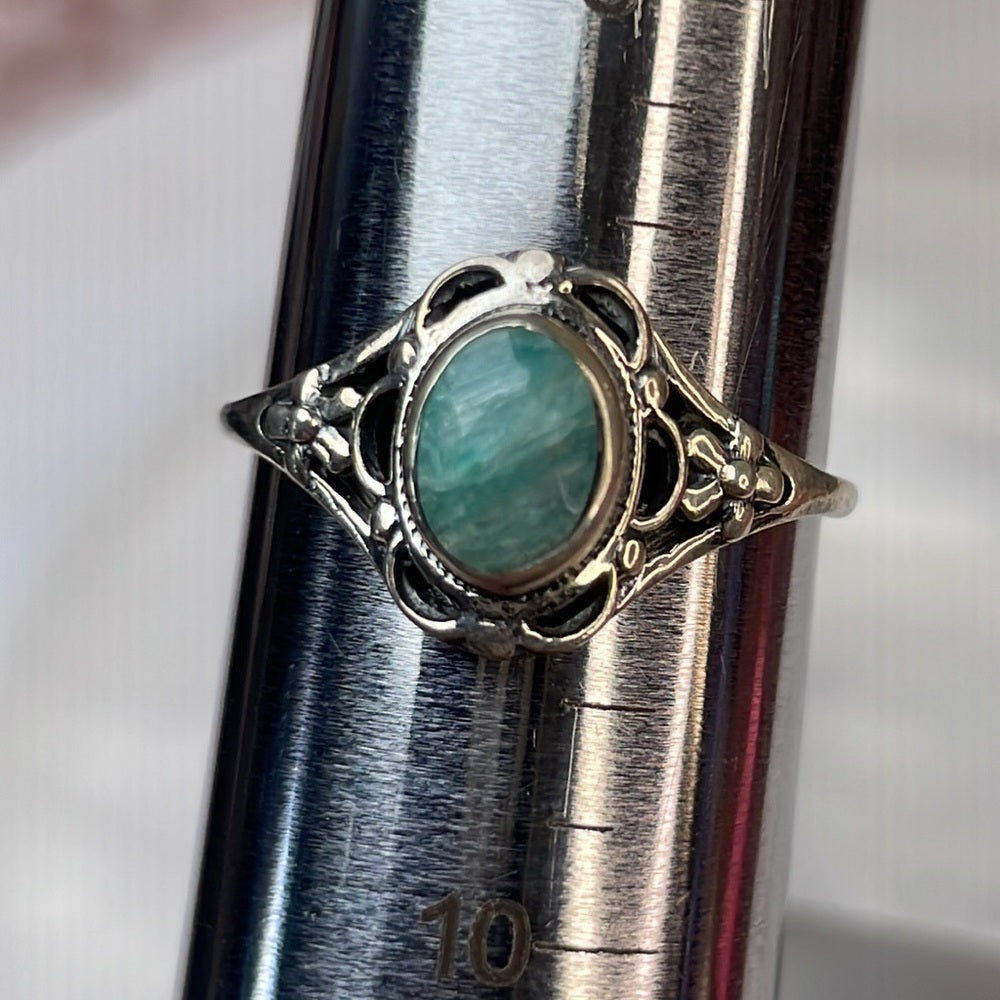 Amazonite ring size 9