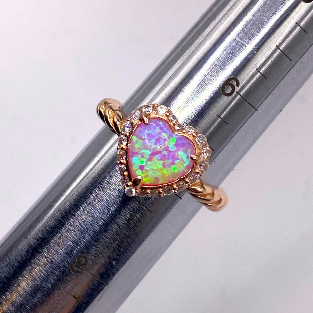 Japanese Opal Rose Gold Ring size 5