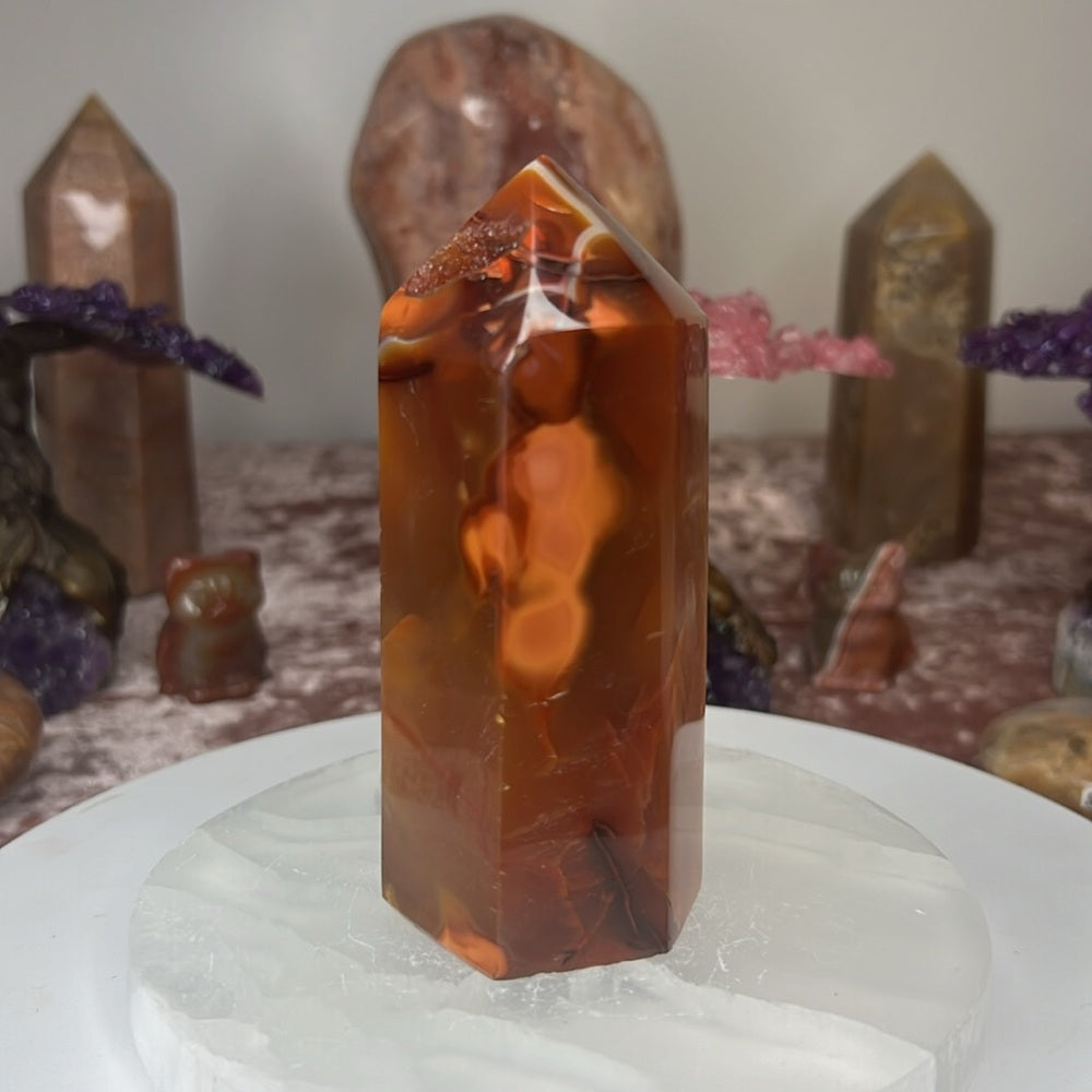 Druzy Carnelian Towers- DCT05