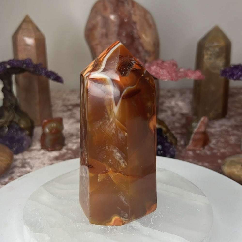 Druzy Carnelian Towers- DCT05