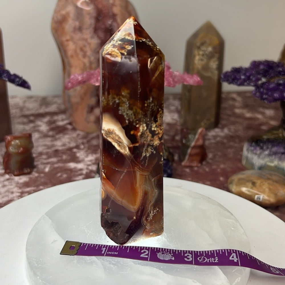 Druzy Carnelian Tower - DCT08