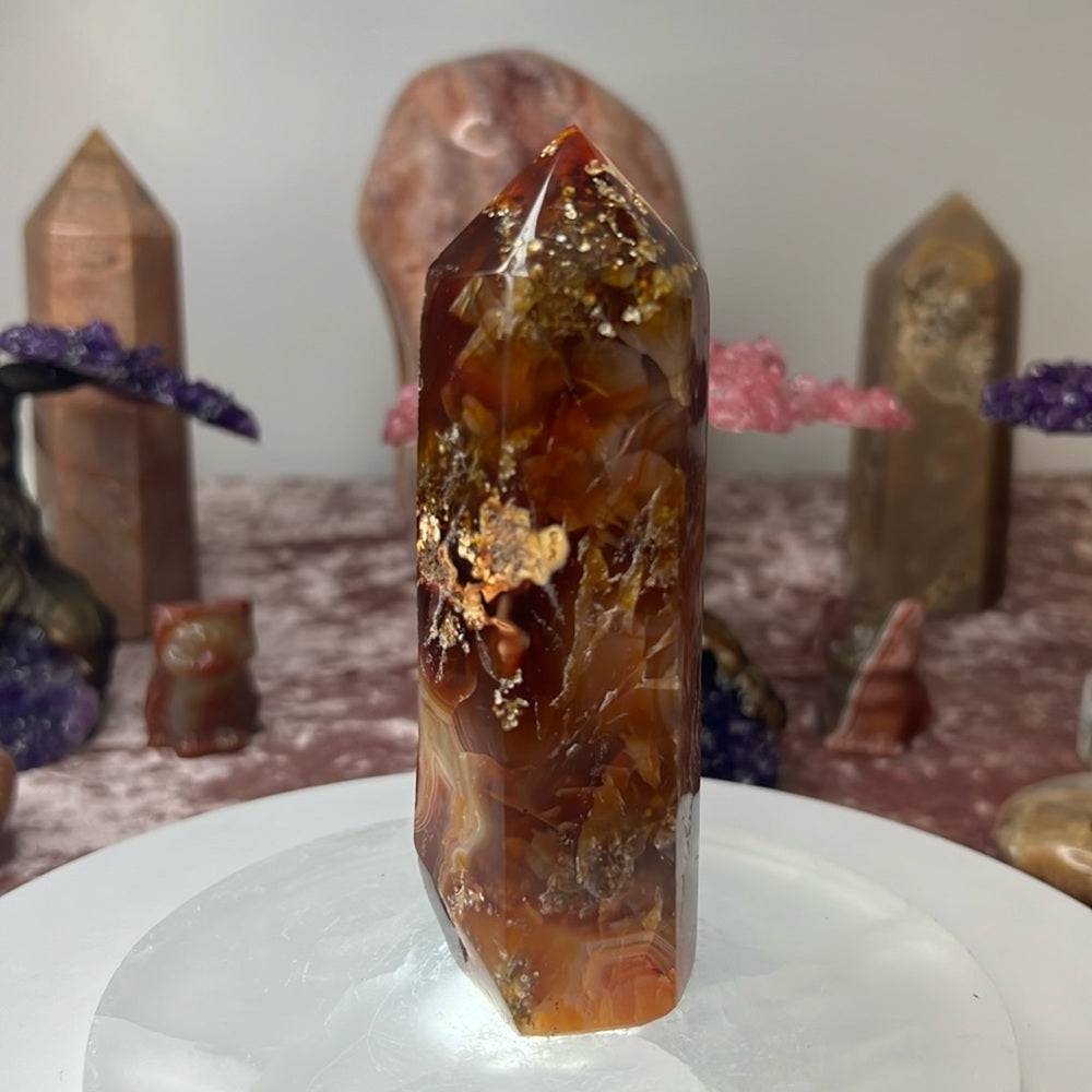 Druzy Carnelian Tower - DCT08