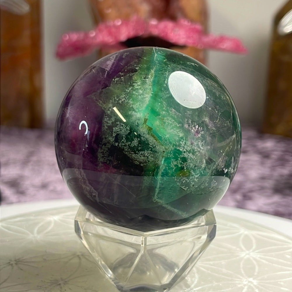 Green Fluorite Sphere - GFS03