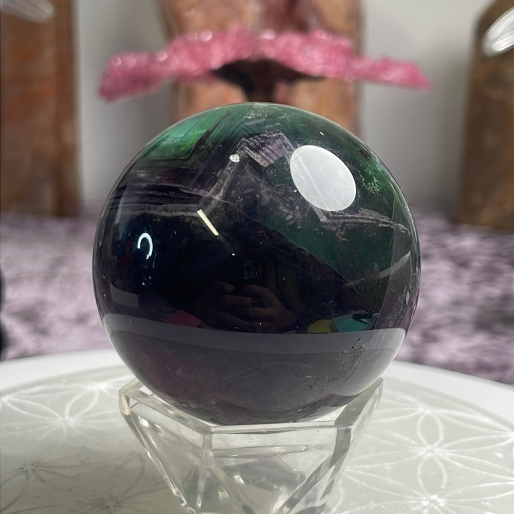 Green Fluorite Sphere - GFS03