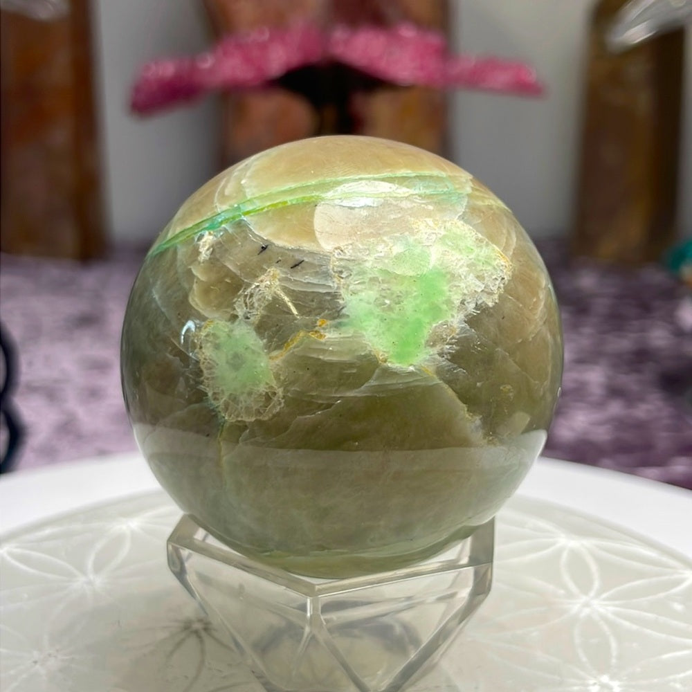 Green Moonstone Sphere - GMS01