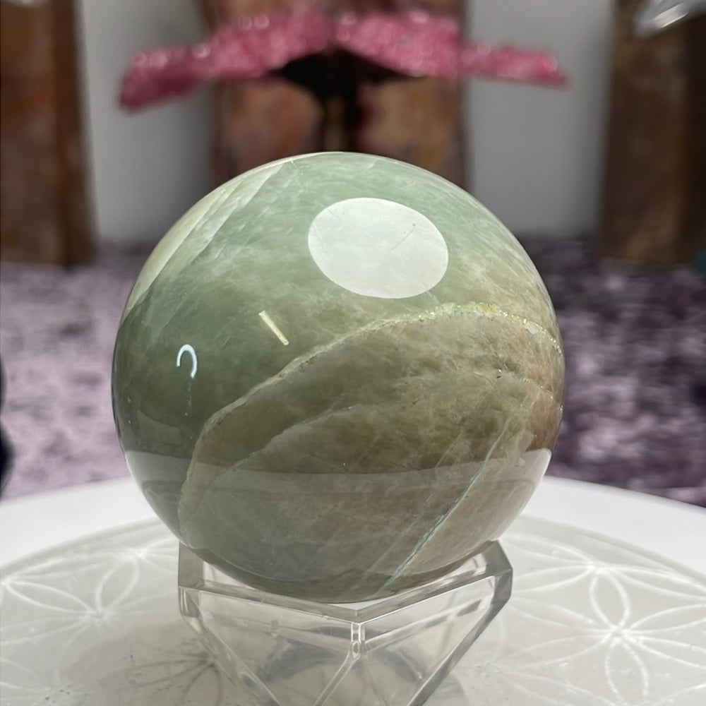 Green Moonstone Sphere - GMS01