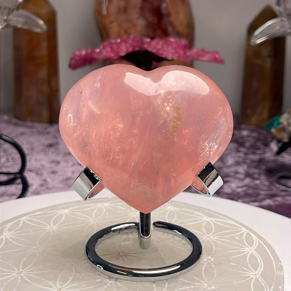 Rose Quartz Heart - RQH02