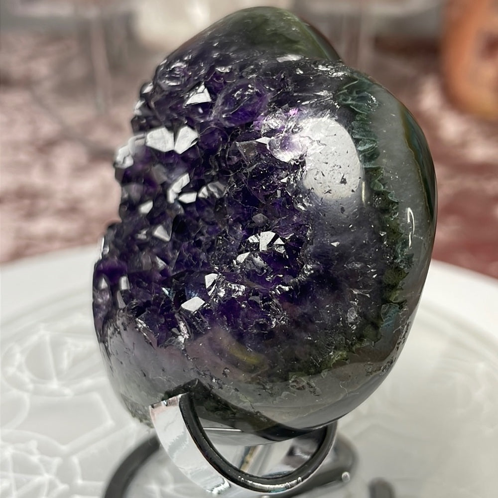 Druzy Agate Amethyst Heart - AAH01