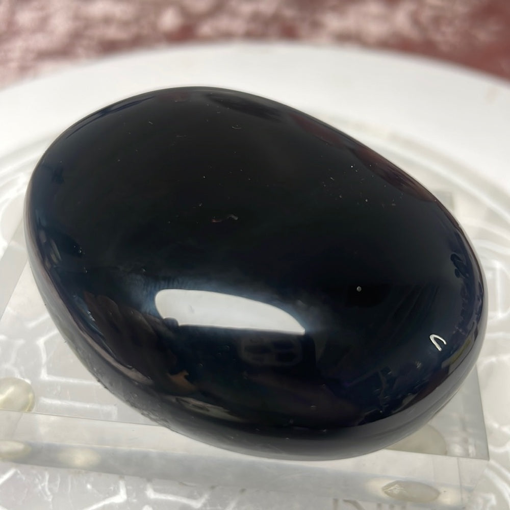 Velvet Rainbow Obsidian Palmstone - RO01