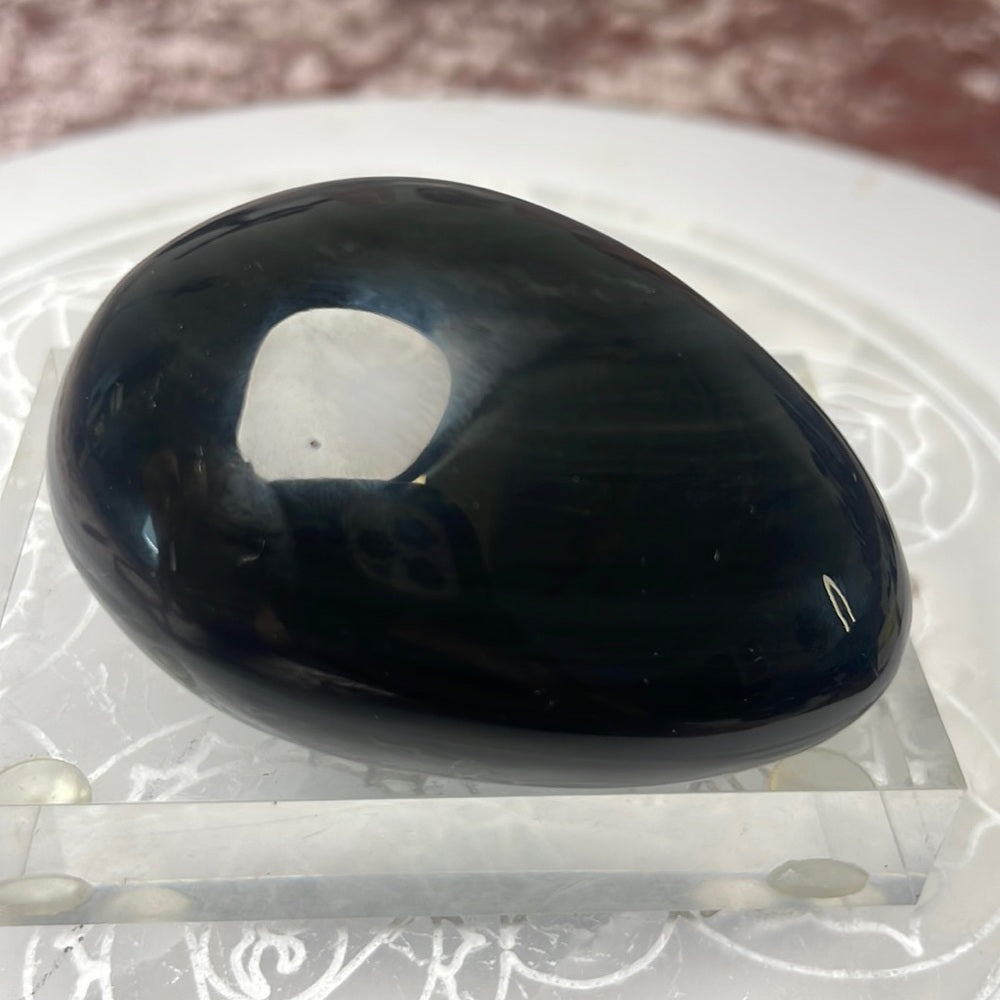 Velvet Rainbow Obsidian Palmstone - RO02