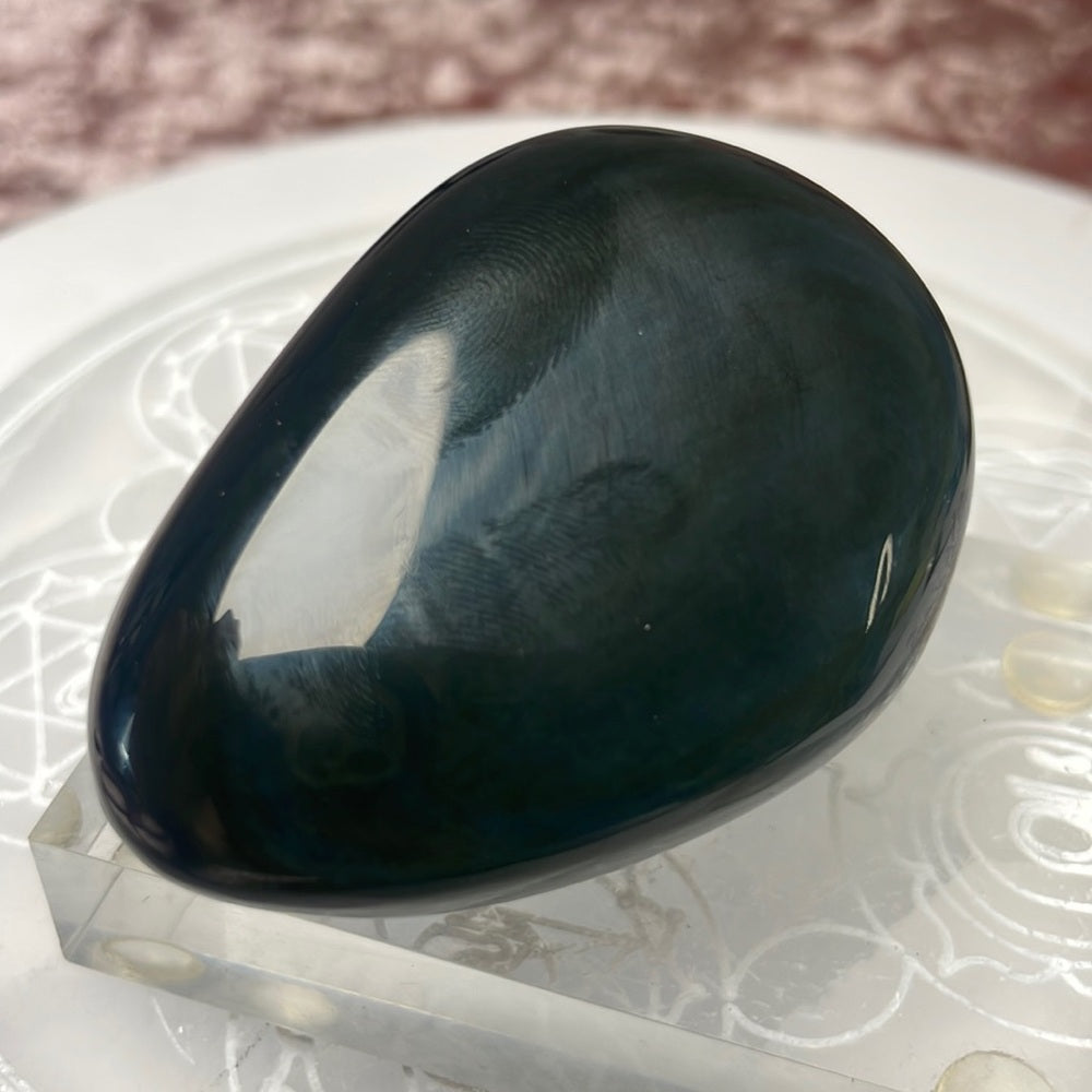 Velvet Rainbow Obsidian Palmstone - RO02