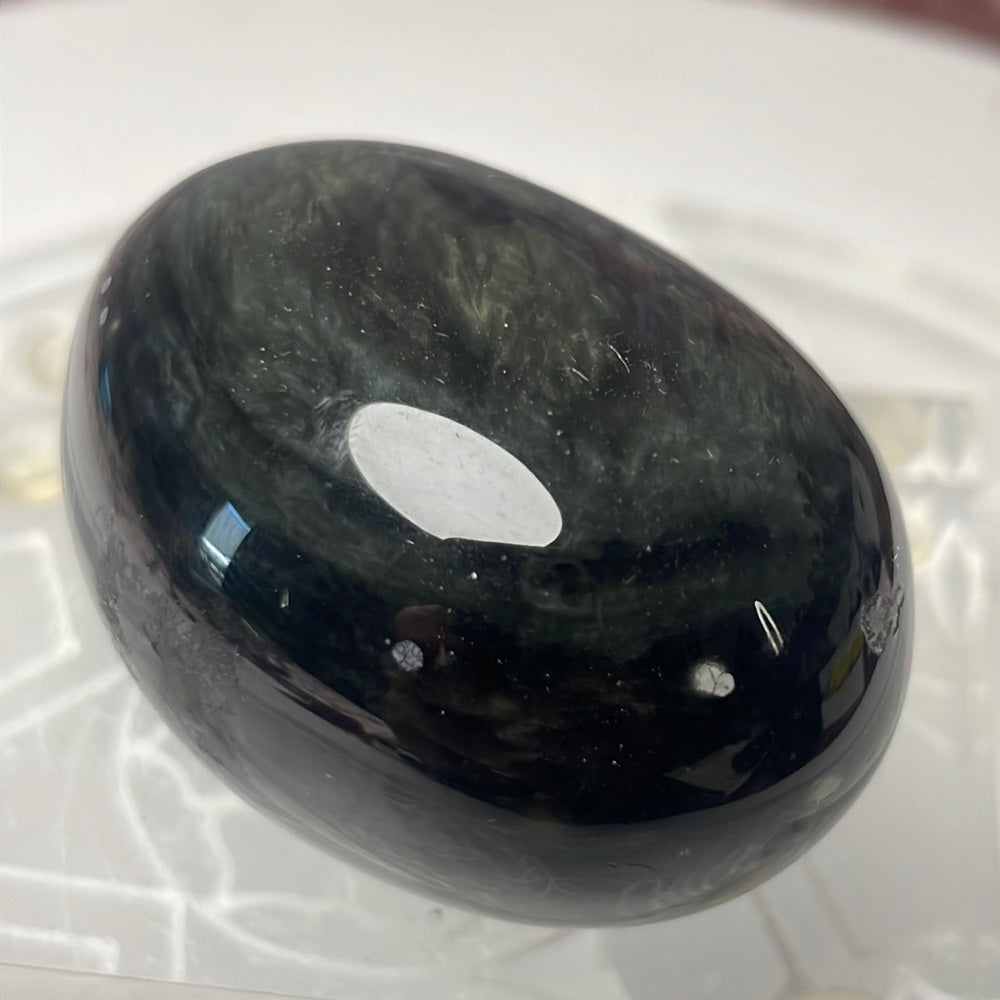 Velvet Rainbow Obsidian Palmstone - RO05