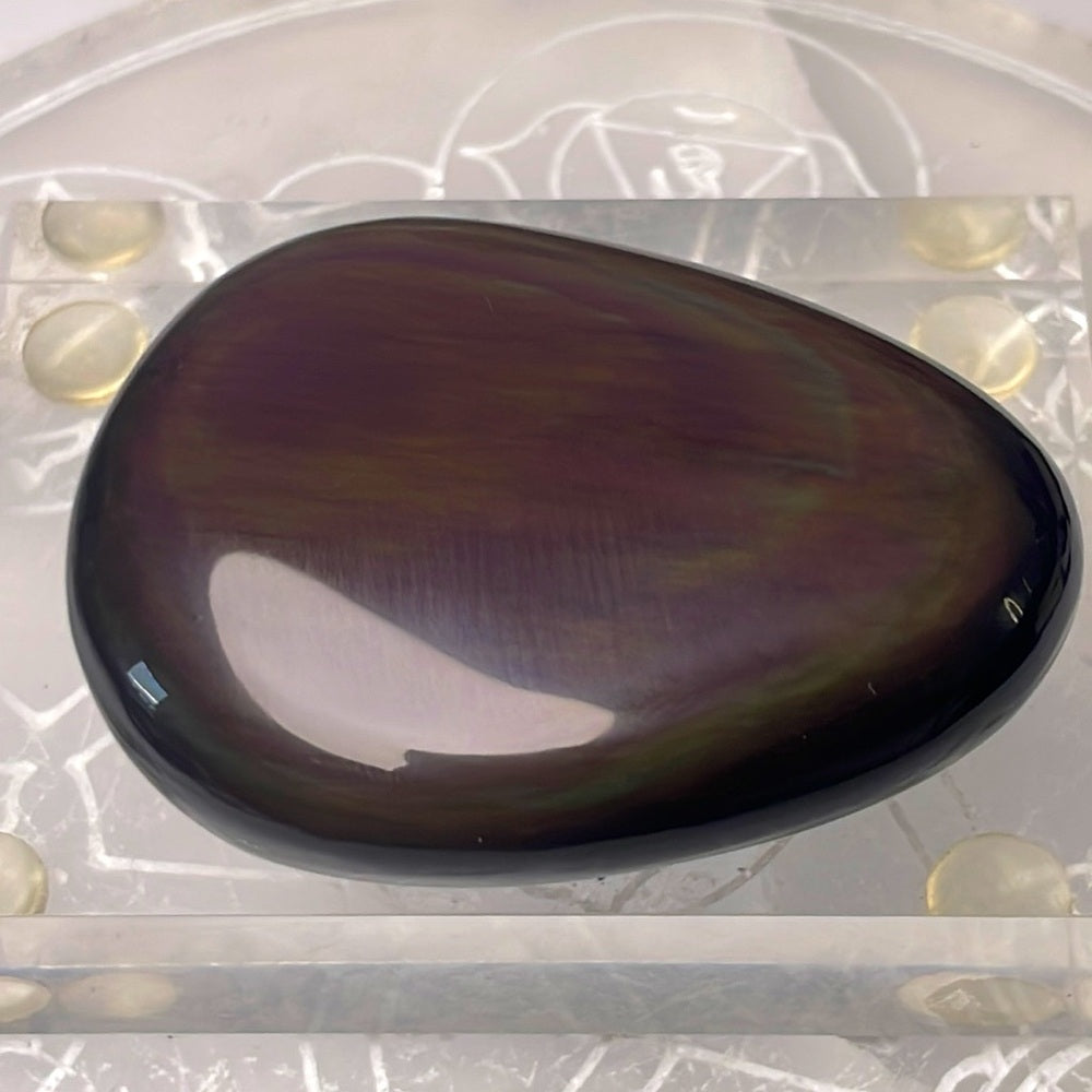 Velvet Rainbow Obsidian Palmstone - RO06