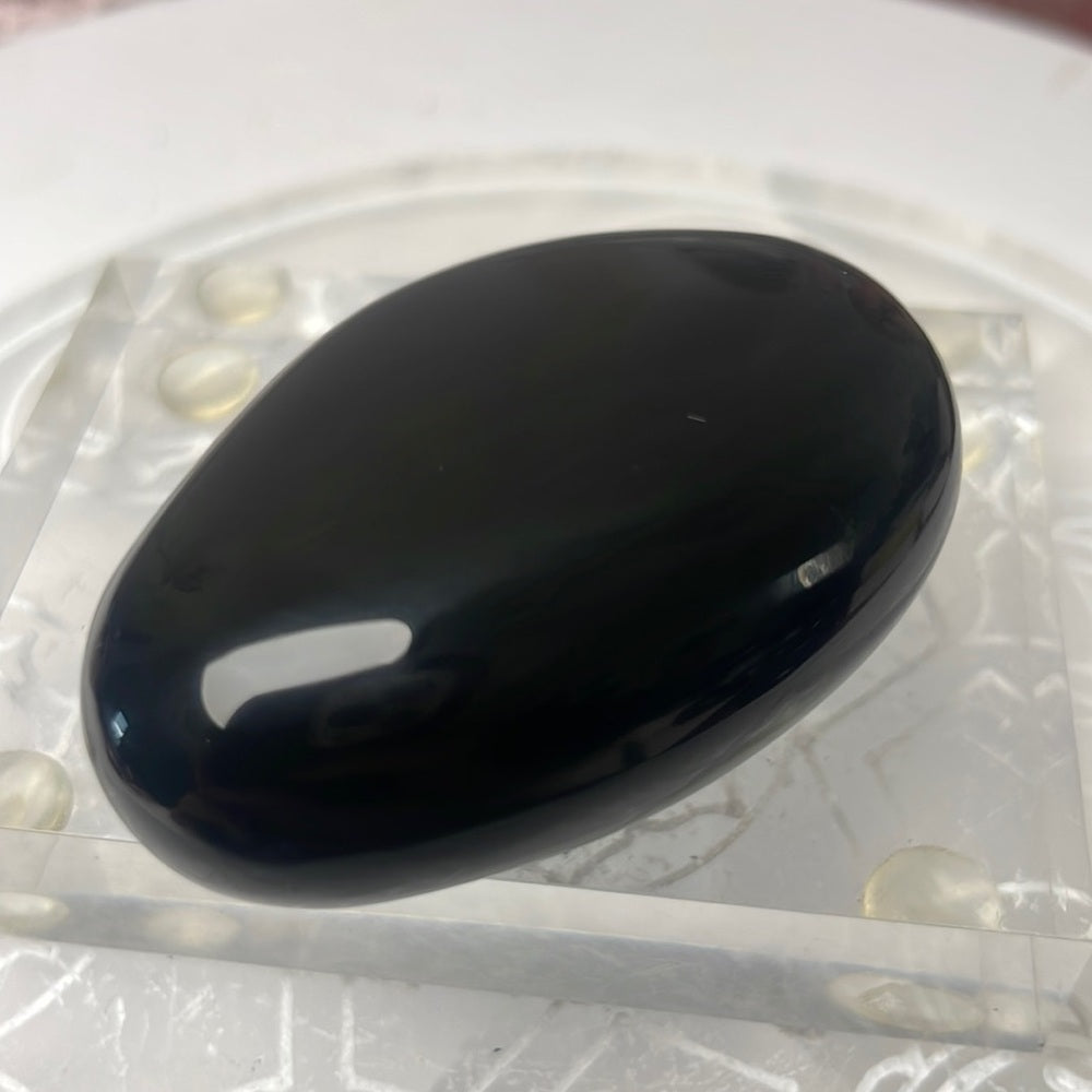 Velvet Rainbow Obsidian Palmstone - RO06