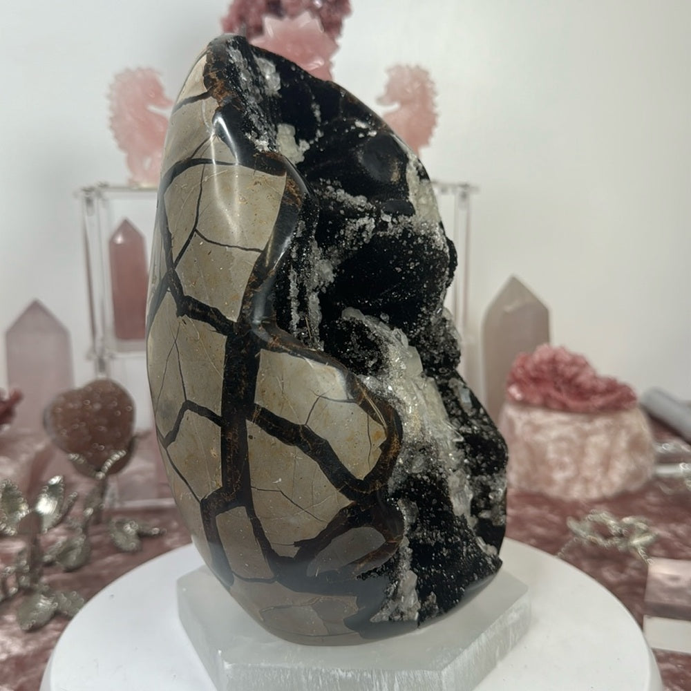 Septarian Egg w/ Calcite SEC07