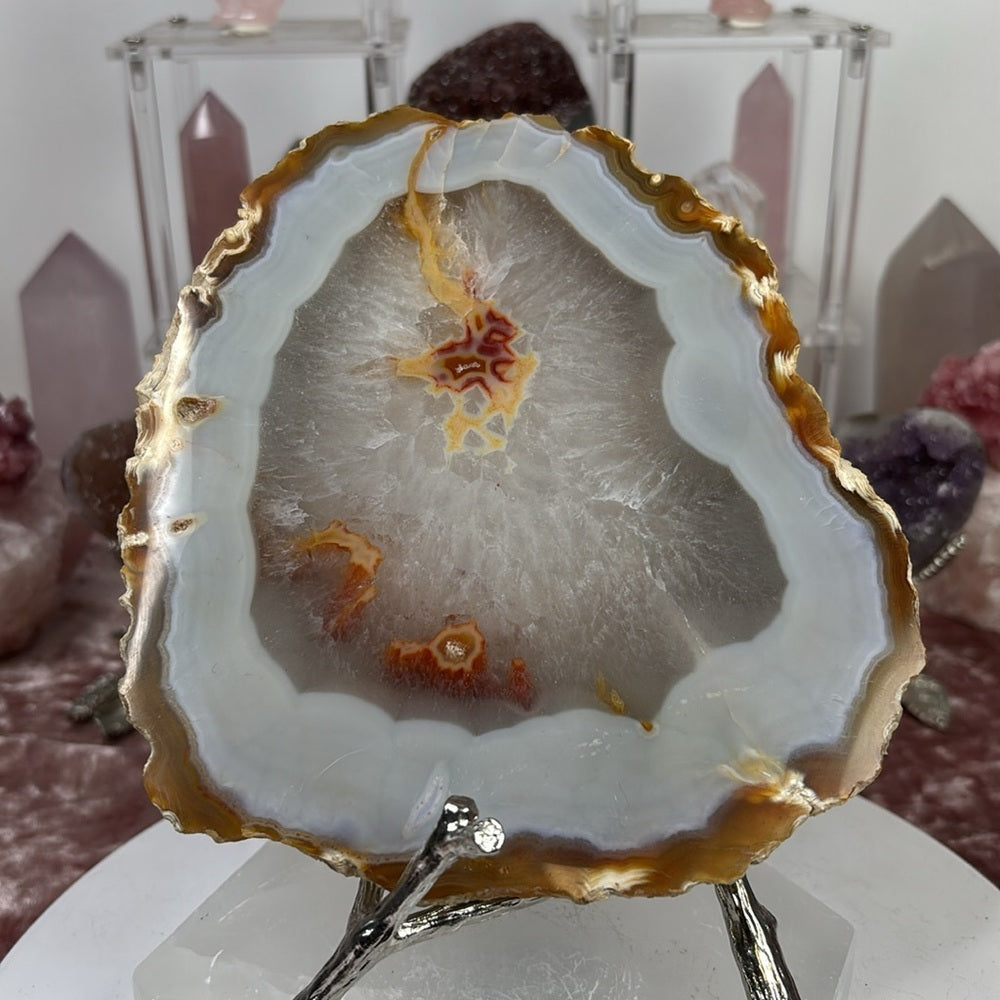 Carnelian agate slab from Madagascar CA05