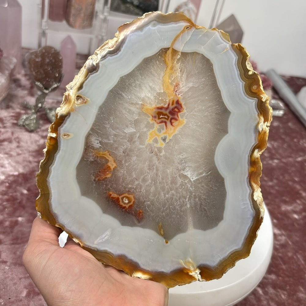 Carnelian agate slab from Madagascar CA05
