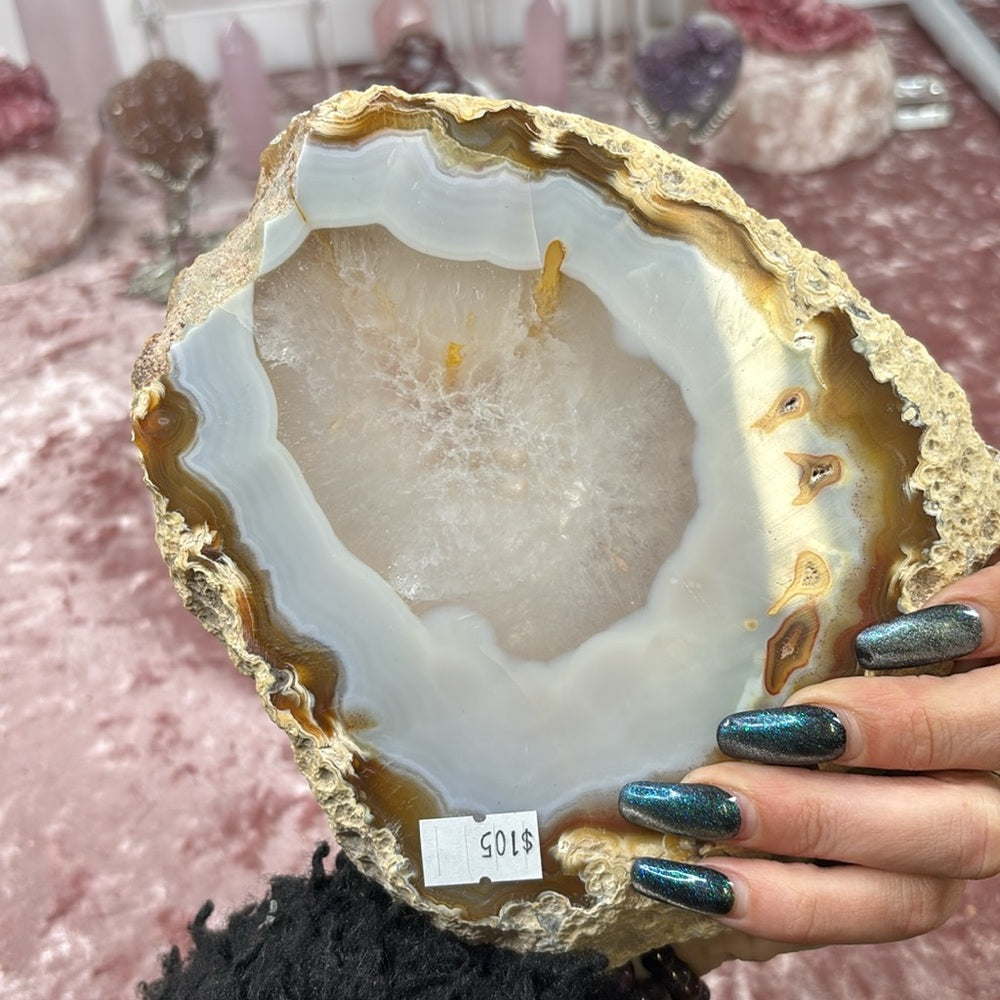 Carnelian agate slab from Madagascar CA05
