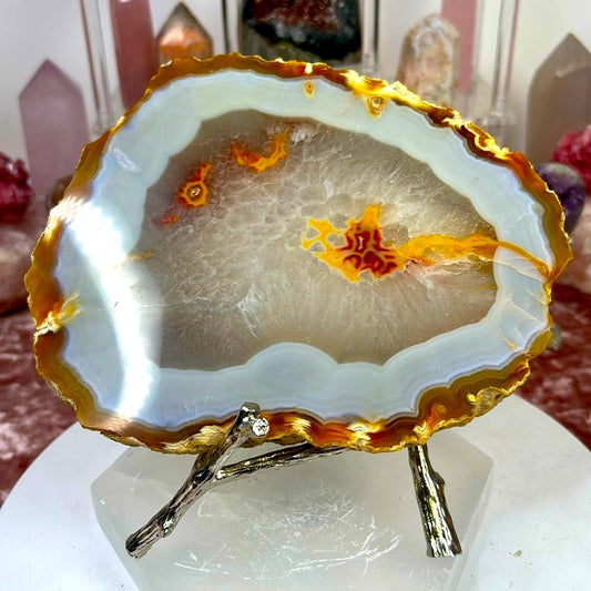 Carnelian agate slab from Madagascar CA05