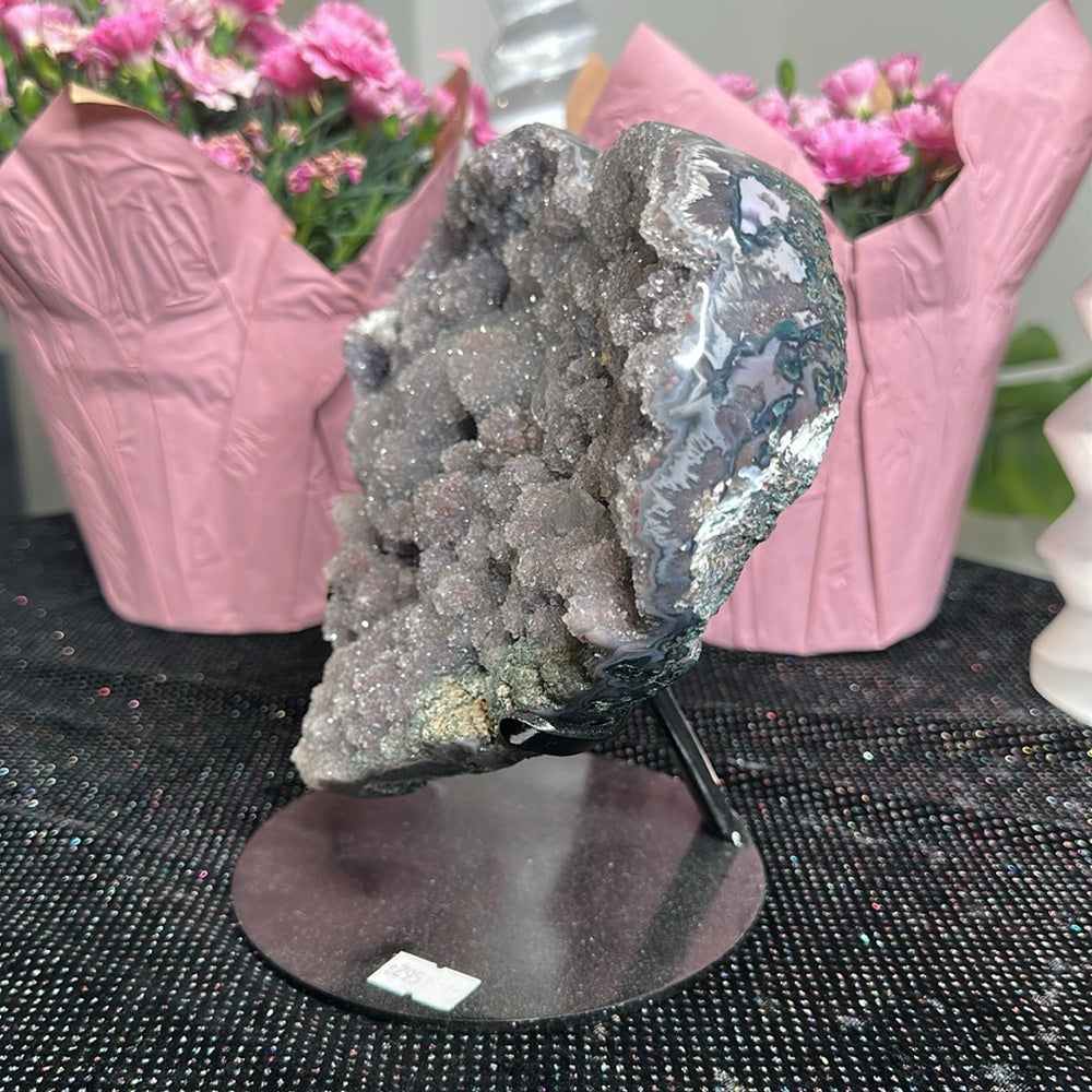 Purple flower amethyst heart 💜 PFA01