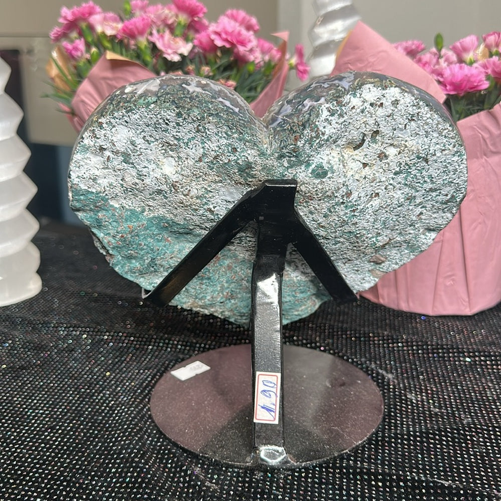 Purple flower amethyst heart 💜 PFA01