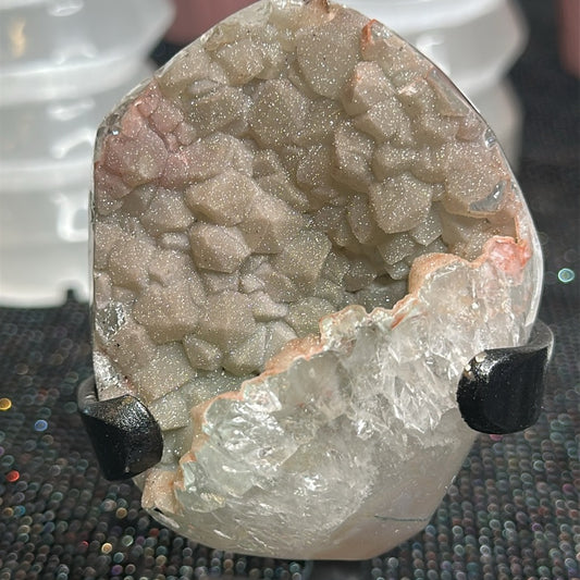 Pink & Green sugar druzy amethyst statement piece PGS02