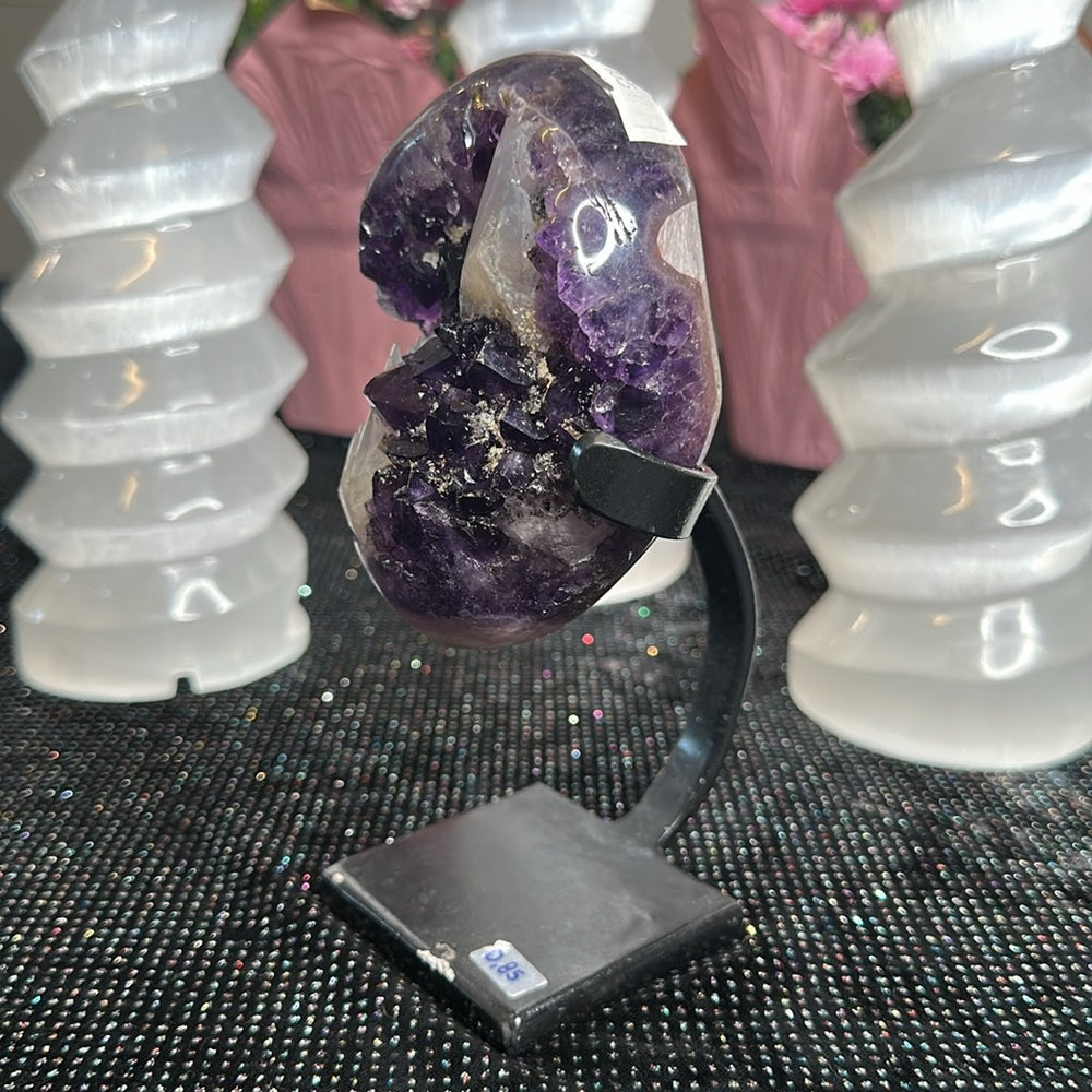 Deep Purple Amethyst With Calcite DPA01